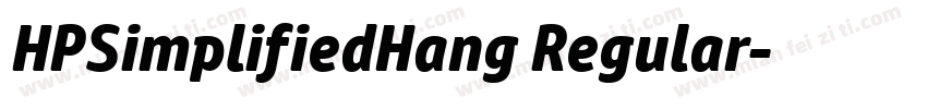 HPSimplifiedHang Regular字体转换